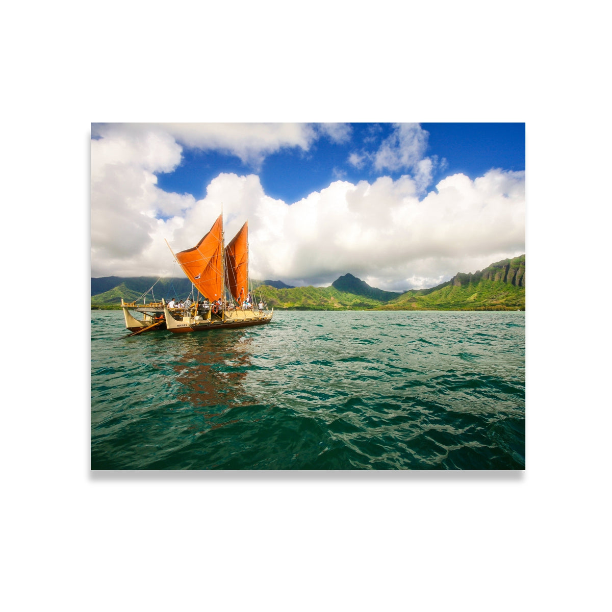 Pop-Up Mākeke - Paliku Films - Hawaiian Print - Hōkūleʻa Hakipu&#39;u - 8&quot;x12&quot;