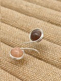 Adjustable Custom Wirework Gemstone Ring - Moonstone