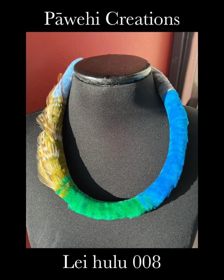 Pop-Up Mākeke - Pawehi Creations - Lei Hulu #008 - Front View
