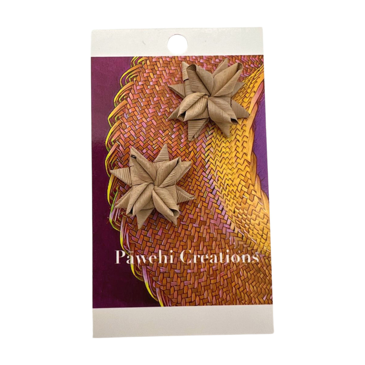 Pop-Up Mākeke - Pawehi Creations - Raufara Star Stud Earrings - Style #2