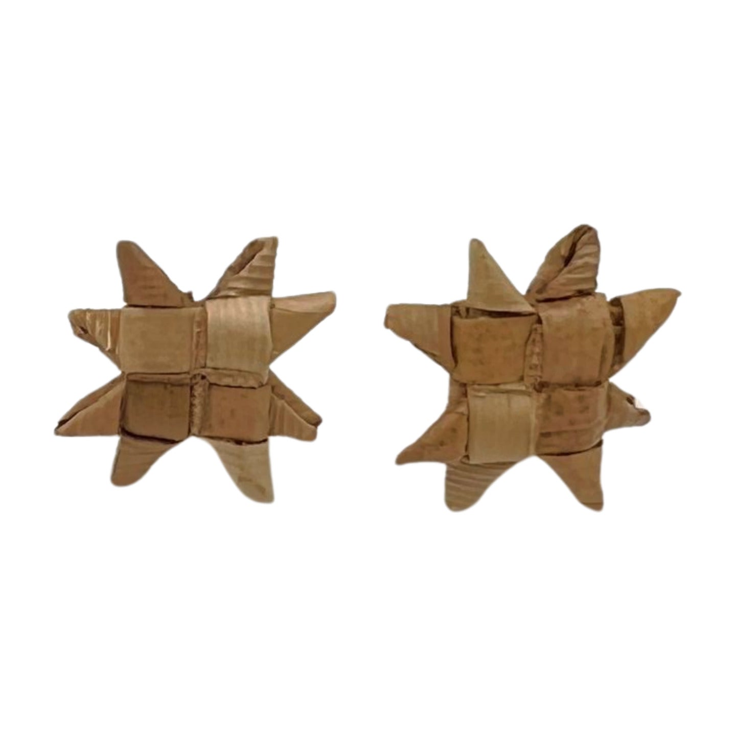 Pop-Up Mākeke - Pawehi Creations - Raufara Star Stud Earrings - Style #LS 1 - Front View
