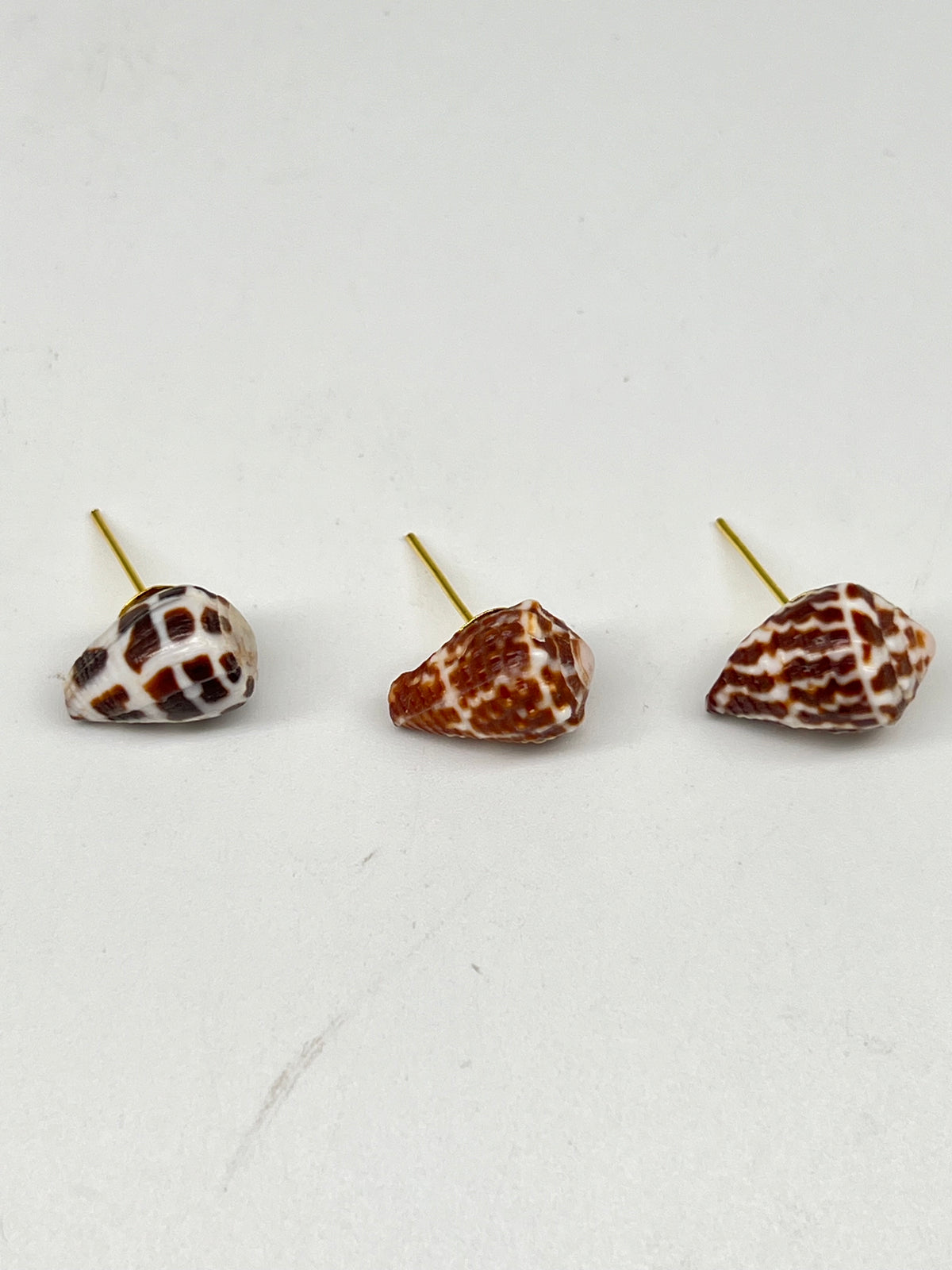 Tiny Stud Shell Earrings - 3 Piece