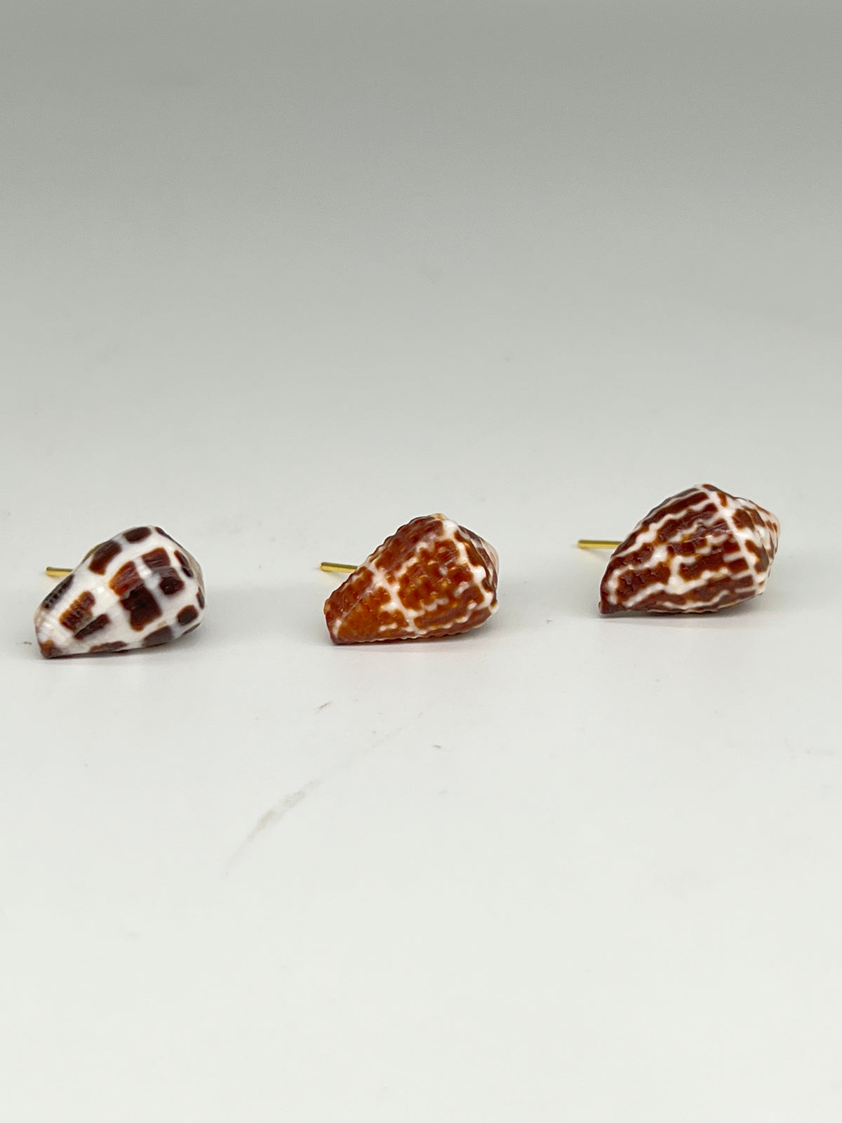 Tiny Stud Shell Earrings - 3 Piece