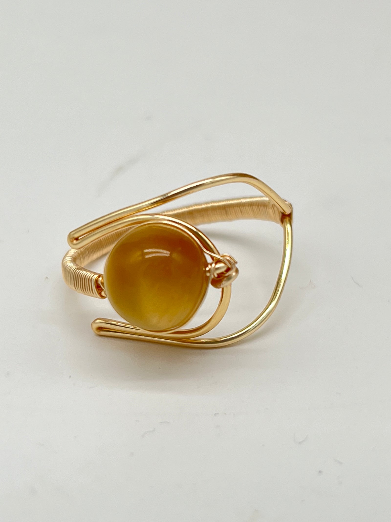 Wirework Gemstone Ring - Golden Tigers Eye