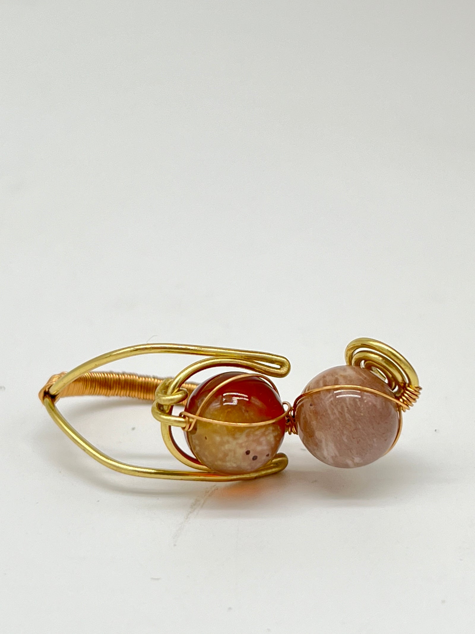 Wirework Gemstone Ring - Sun Stone