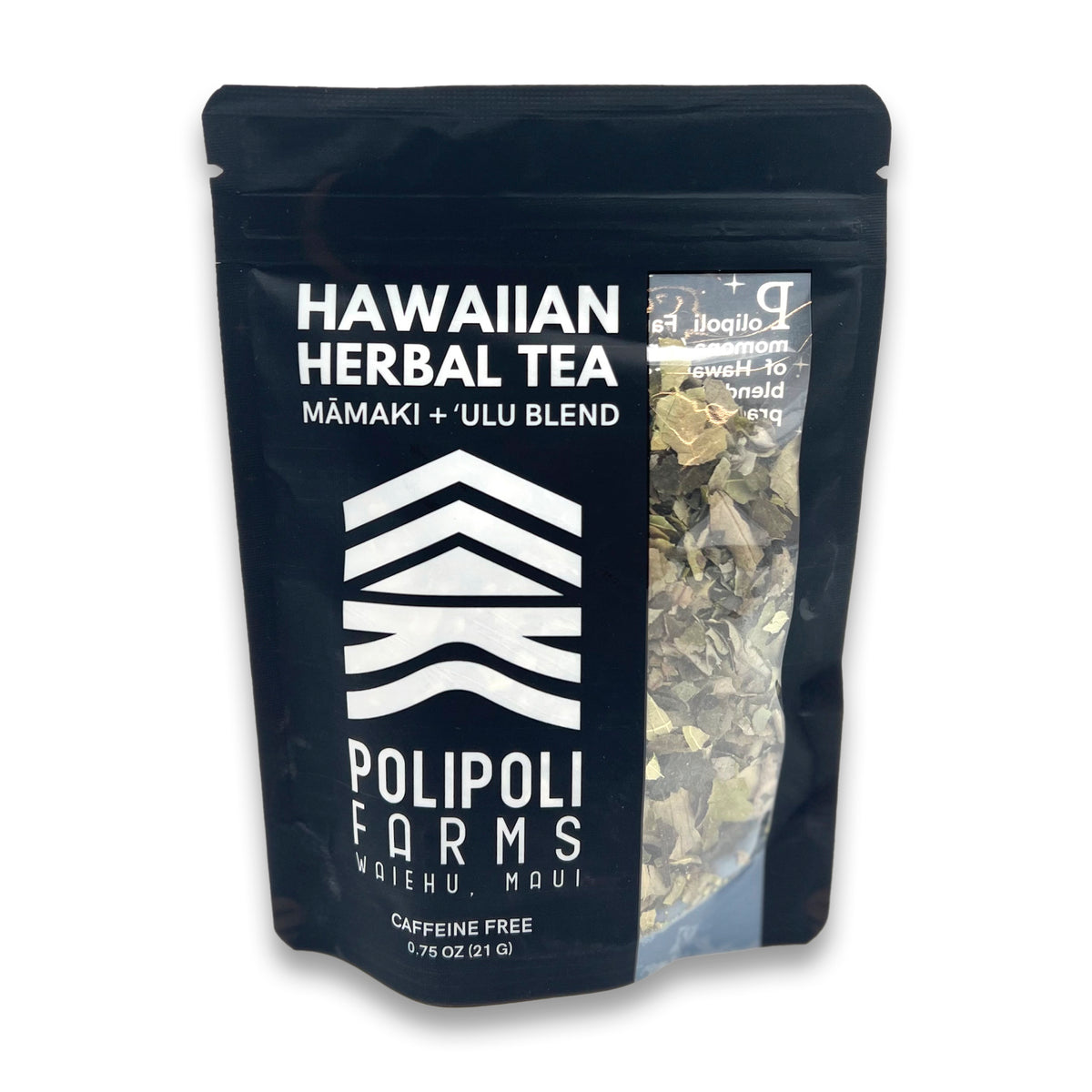 Pop-Up Mākeke - Polipoli Farms - Hawaiian Loose Leaf Herbal Tea - Māmaki &amp; ʻUlu - Front View