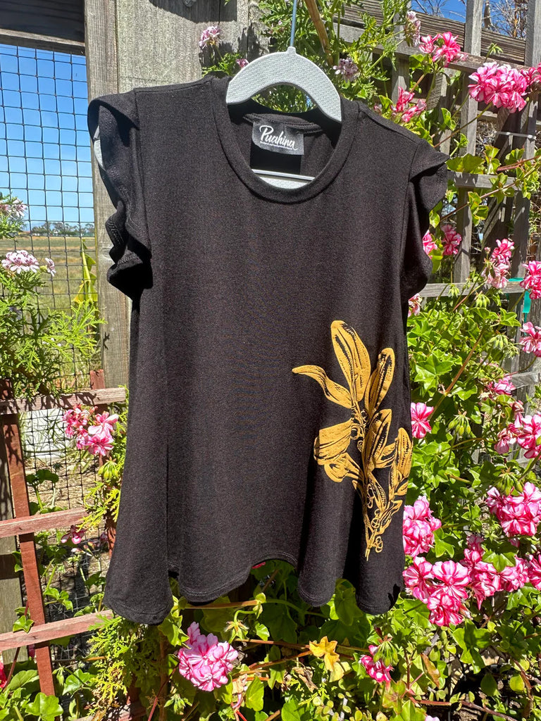 Black Keiki Dress/Tunic Top - Cider Mokihana