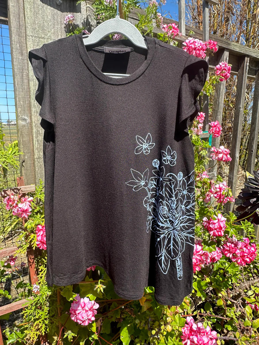 Pop-Up Mākeke - Puahina - Black Keiki Dresses &amp; Tunic Tops - Stone Alula