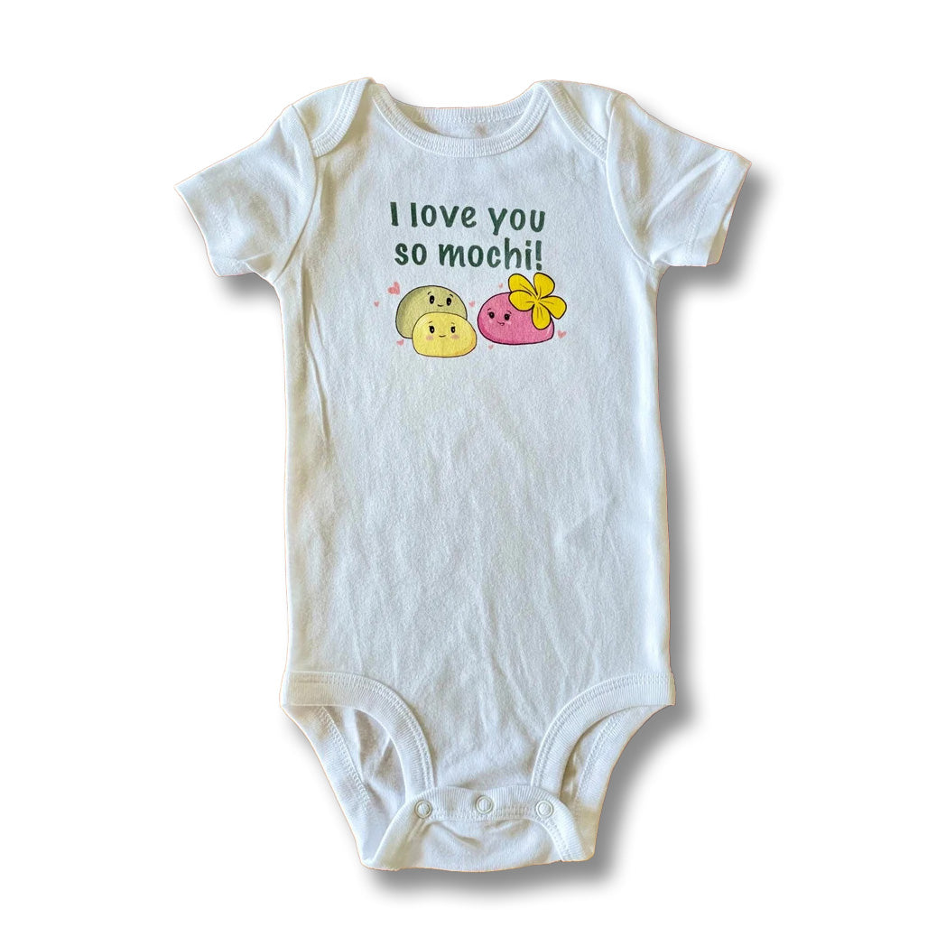Pop-Up Mākeke - Sal Terrae - I Love You So Mochi Baby Onesie - Front View