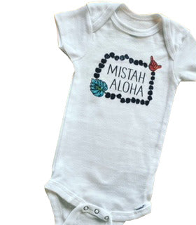 Pop-Up Mākeke - Sal Terrae - Mistah Aloha Baby Onesie