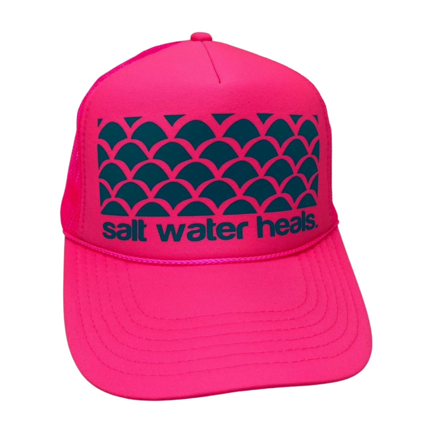 Salt Water Heals Trucker Hat - Neon Pink