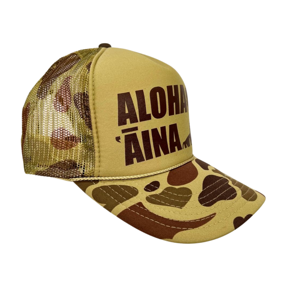 Aloha Aina Trucker Hat - Camouflage