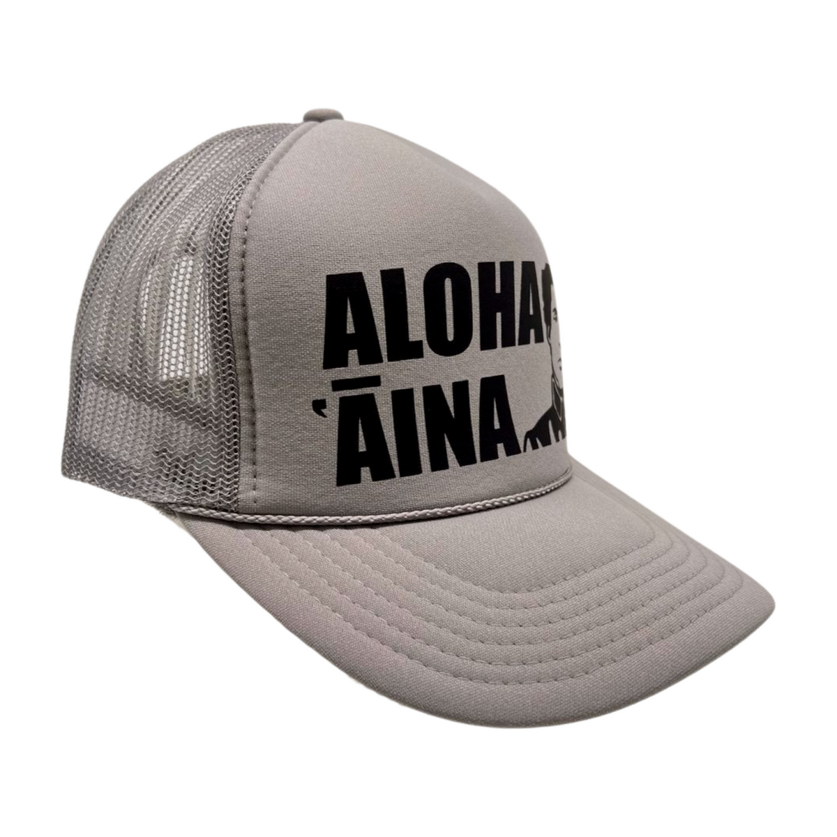 Aloha Aina Trucker Hat - Light Gray