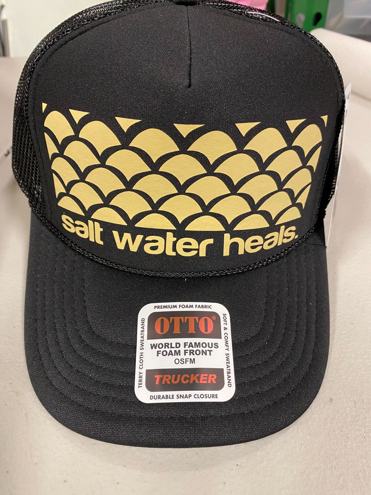 Salt Water Heals Ehukai Trucker Hat - Black