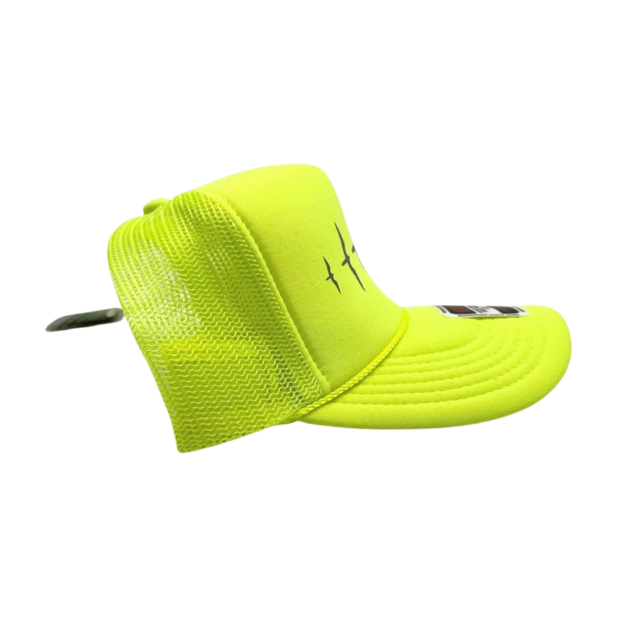 Five 'Iwa Trucker Hat - Grey on Neon Yellow