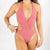 Pop-Up Mākeke - Shaina Makai - Awa One Piece Swimsuit - Rosy Petals - Front View