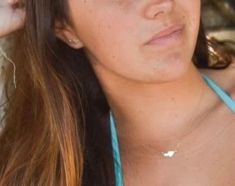 Pop-Up Mākeke - Sparrow Seas - Maui Dainty Necklace - In Use