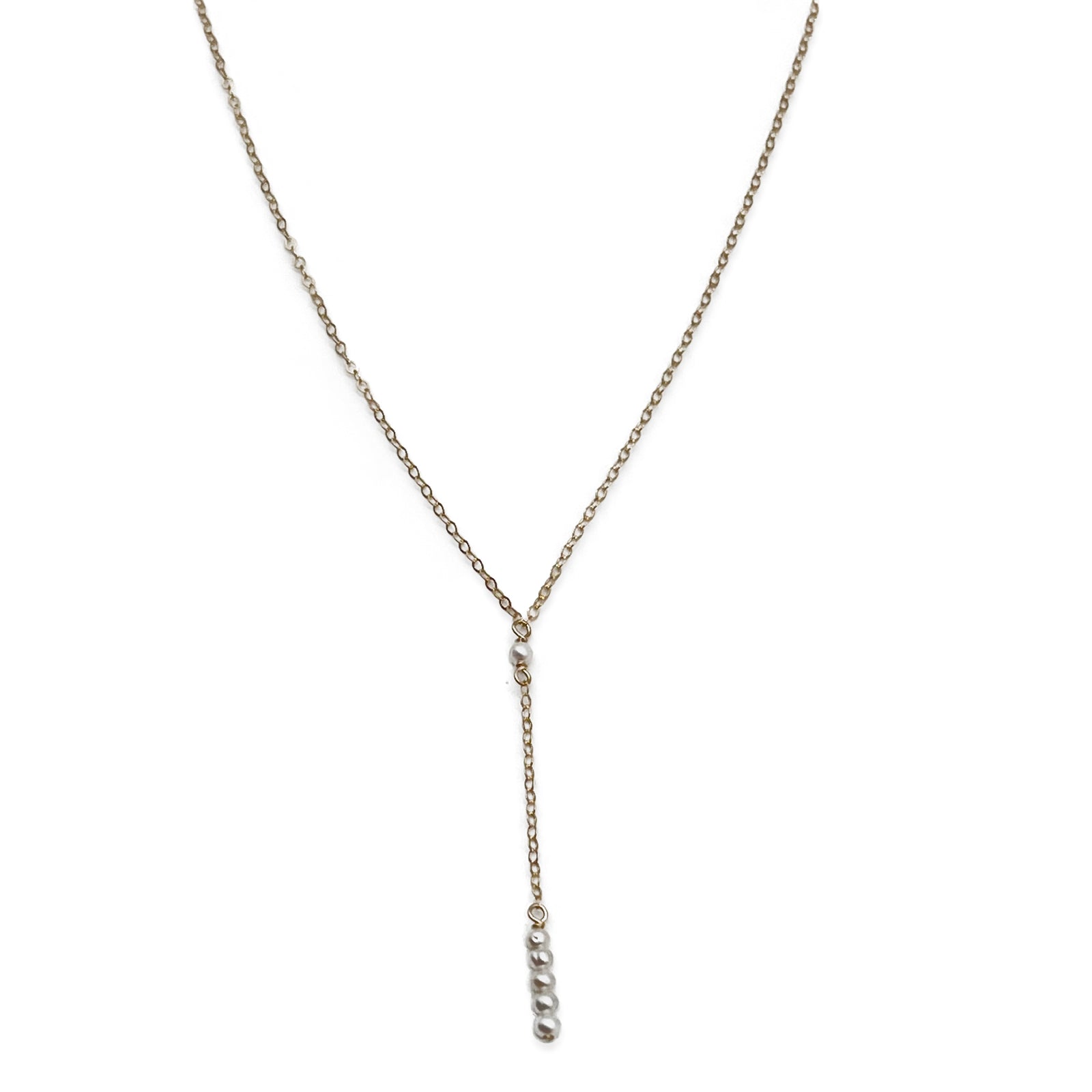 Pop-Up Mākeke - Stacey Lee Designs - Sweet Pea Necklace in 14K Gold Fill - Front View