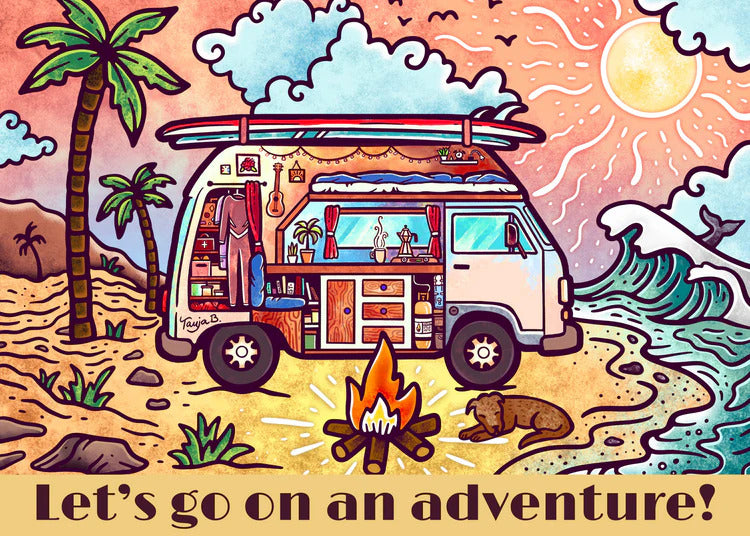 "Let's Go On An Adventure" 48-Piece Postcard Puzzle