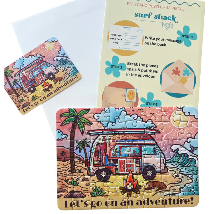 "Let's Go On An Adventure" 48-Piece Postcard Puzzle