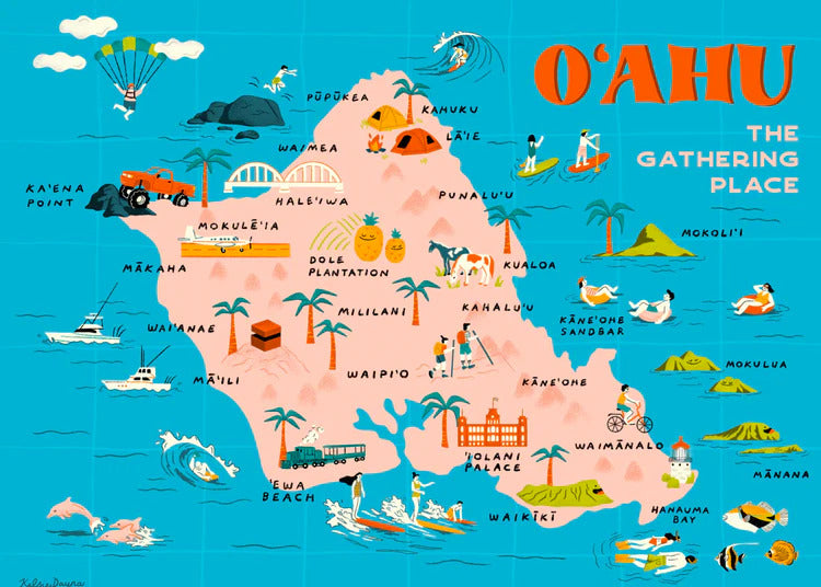 &quot;O&#39;ahu&quot; 48-Piece Postcard Puzzle