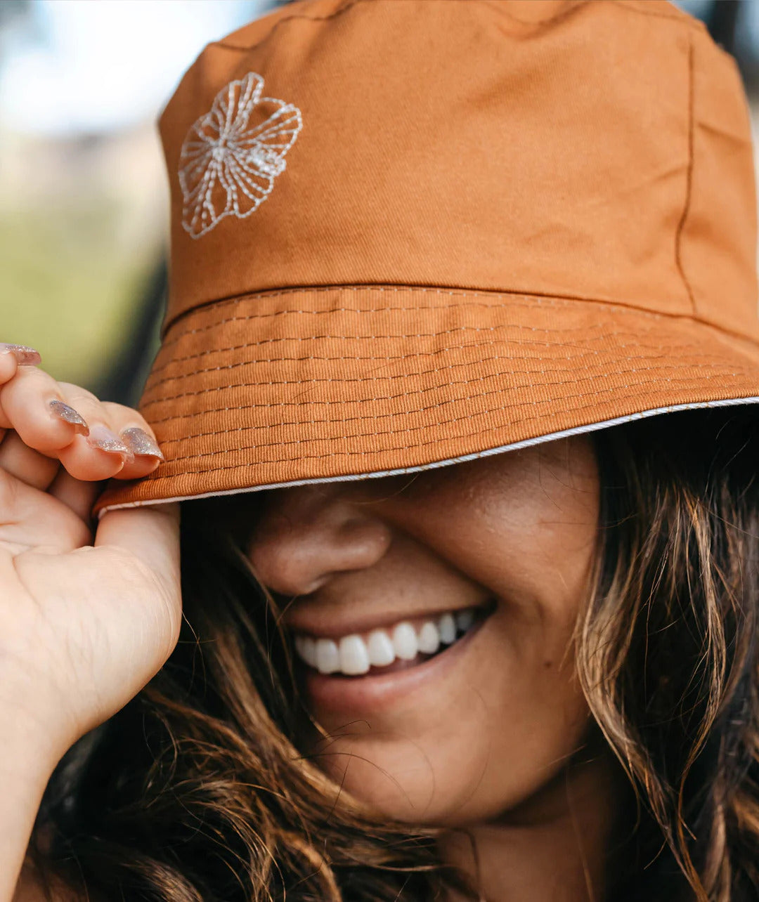 Pop-Up Mākeke - Tag Aloha - Reversible Bucket Hat - Catch a Tan - Side One