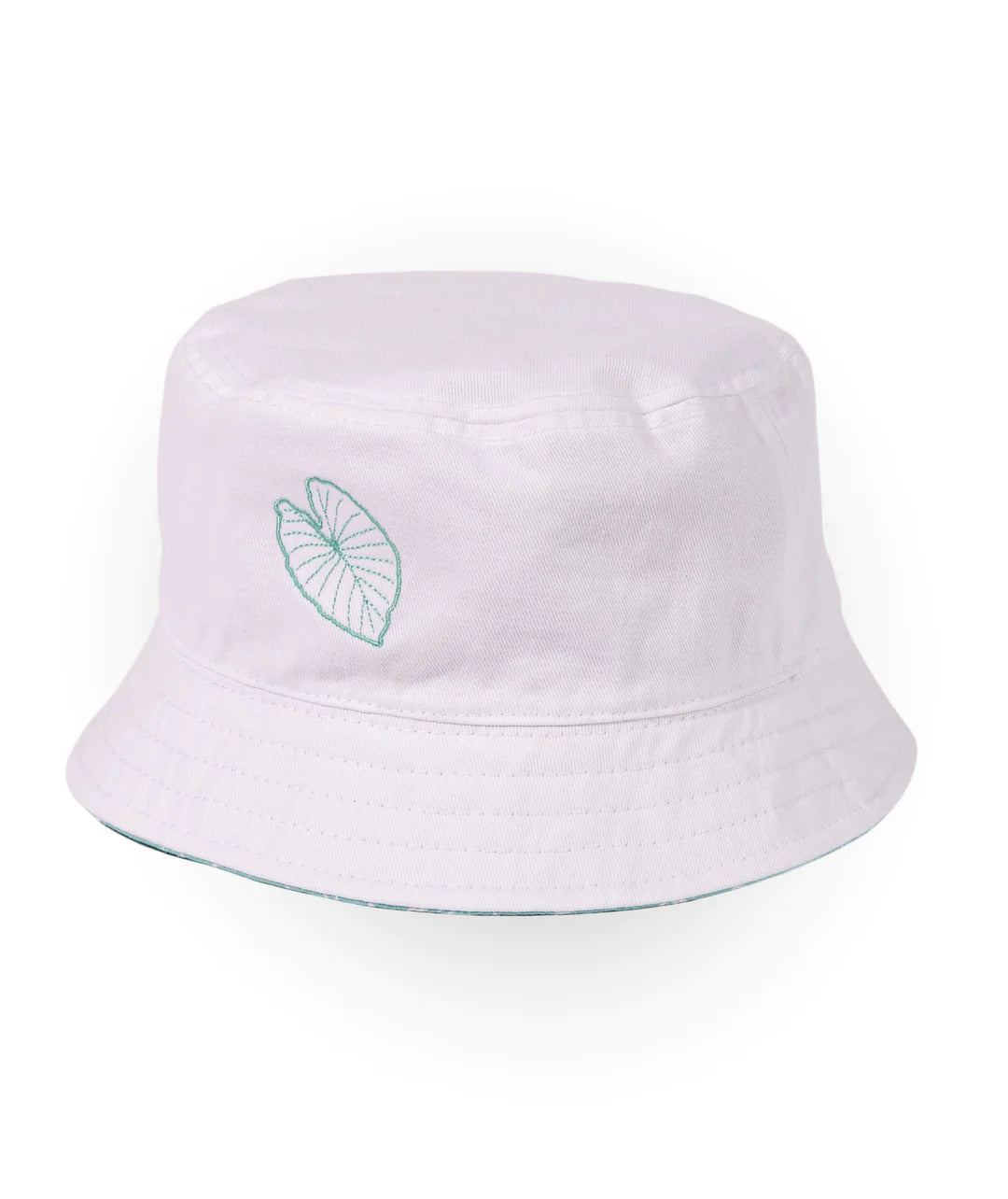 Pop-Up Mākeke - Tag Aloha - Reversible Bucket Hat - Teal Kalo - Side Two