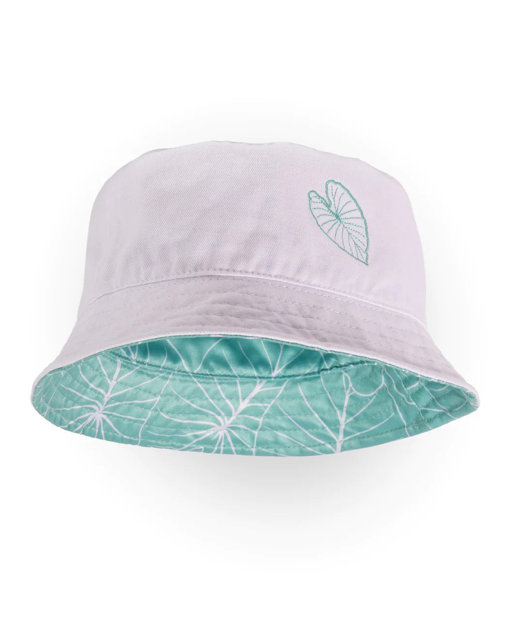 Pop-Up Mākeke - Tag Aloha - Reversible Bucket Hat - Teal Kalo - Side Two