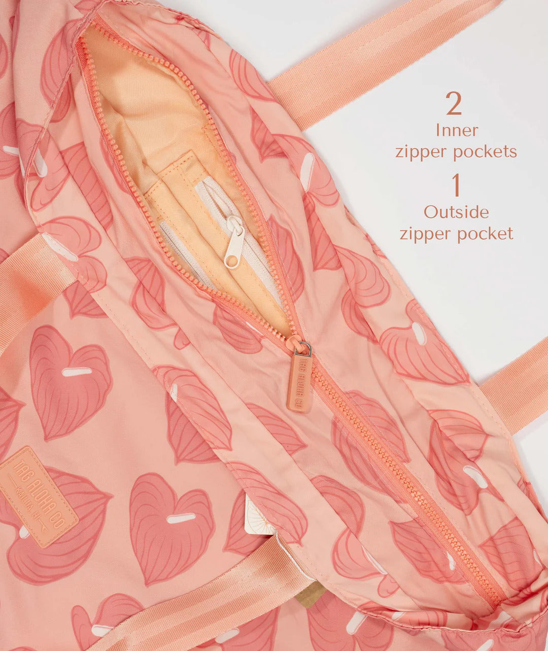 Pop-Up Mākeke - Tag Aloha - Weatherproof Everyday Bag in Anthurium - Information