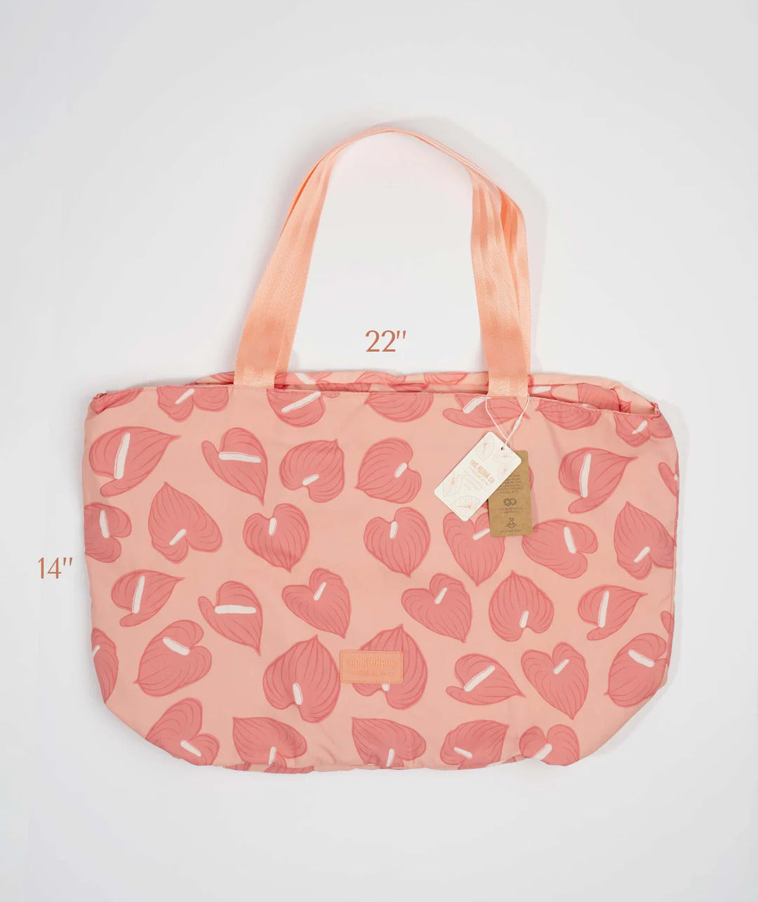 Pop-Up Mākeke - Tag Aloha - Weatherproof Everyday Bag in Anthurium - Measurements