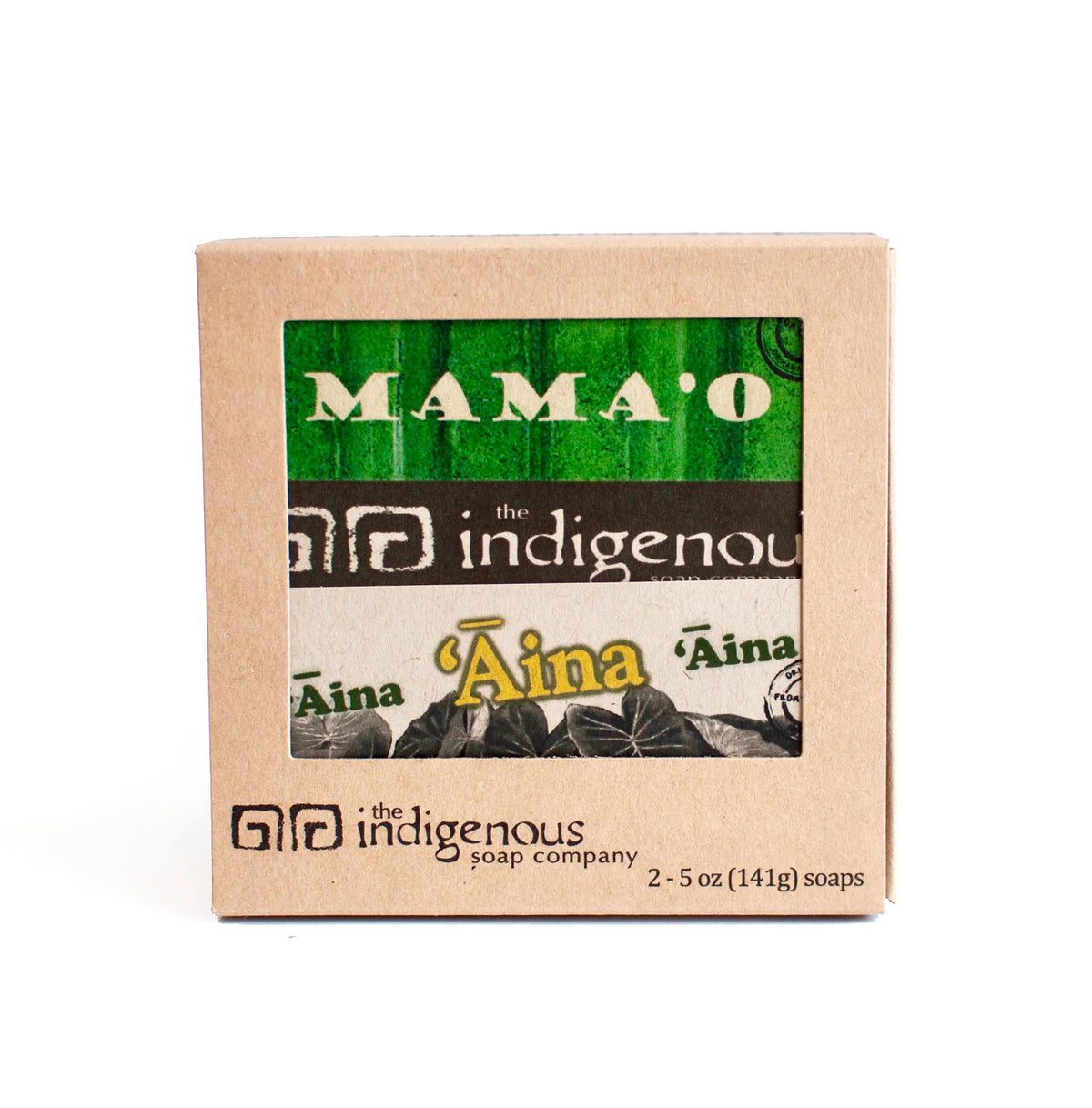 Pop-Up Mākeke - The Indigenous Soap Company - Makana 2-Pack Bar Soap Gift Set - Aina &amp; Mama&#39;o