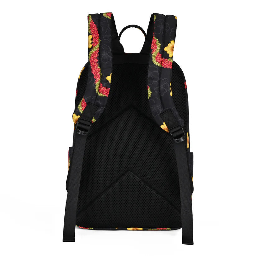 Pop-Up Mākeke - The Keiki Department - Black Pua Liilii Backpack - Back View