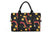 Pop-Up Mākeke - The Keiki Department - Black Pua Liilii Holoholo Tote Bag - Front View