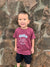 Pop-Up Mākeke - The Keiki Department - Chee Hoo Shaka Crew Keiki T-Shirt - Vintage Burgundy - In Use