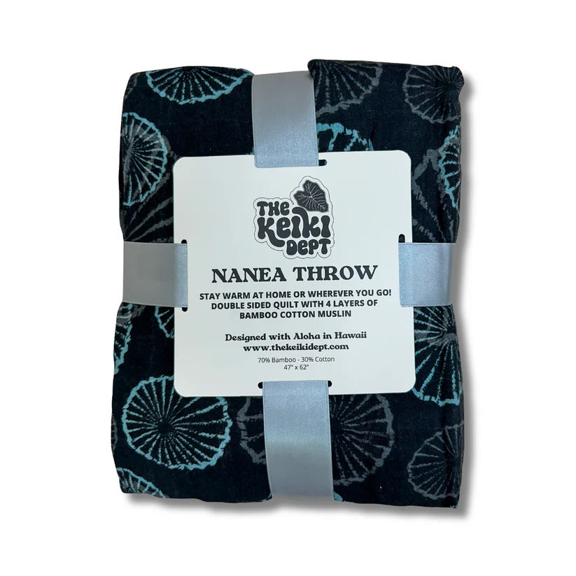 Opihi Lover Nanea Bamboo Throw Quilt