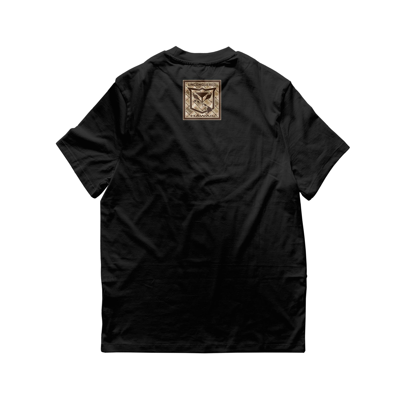 Pop-Up Mākeke - Unconquered Hawaii - Lauhala Tee - Desert Camo - Front View