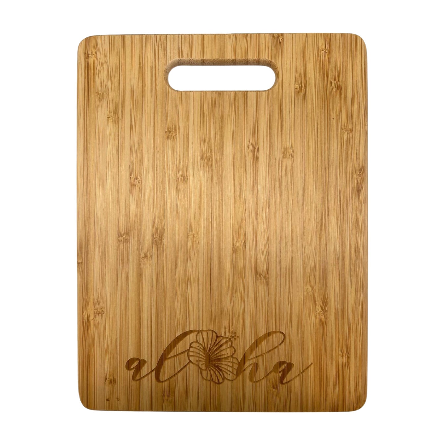 Pop-Up Mākeke - Workshop 28 HI -  Cutting Board - Aloha Hibiscus - Front View