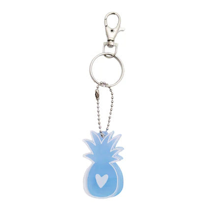 Pop-Up Mākeke - Workshop 28 HI - Pineapple Love Acrylic Keychain - Sky Blue