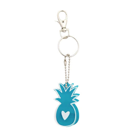 Pop-Up Mākeke - Workshop 28 HI - Pineapple Love Acrylic Keychain - Teal