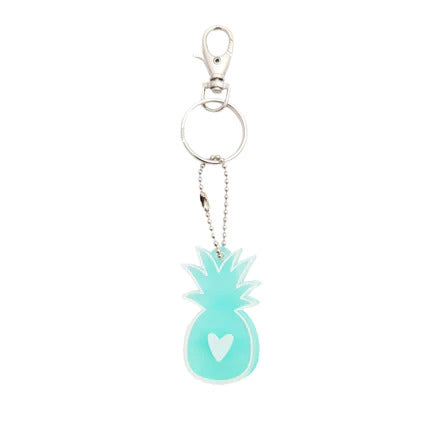 Pop-Up Mākeke - Workshop 28 HI - Pineapple Love Acrylic Keychain - Turquoise