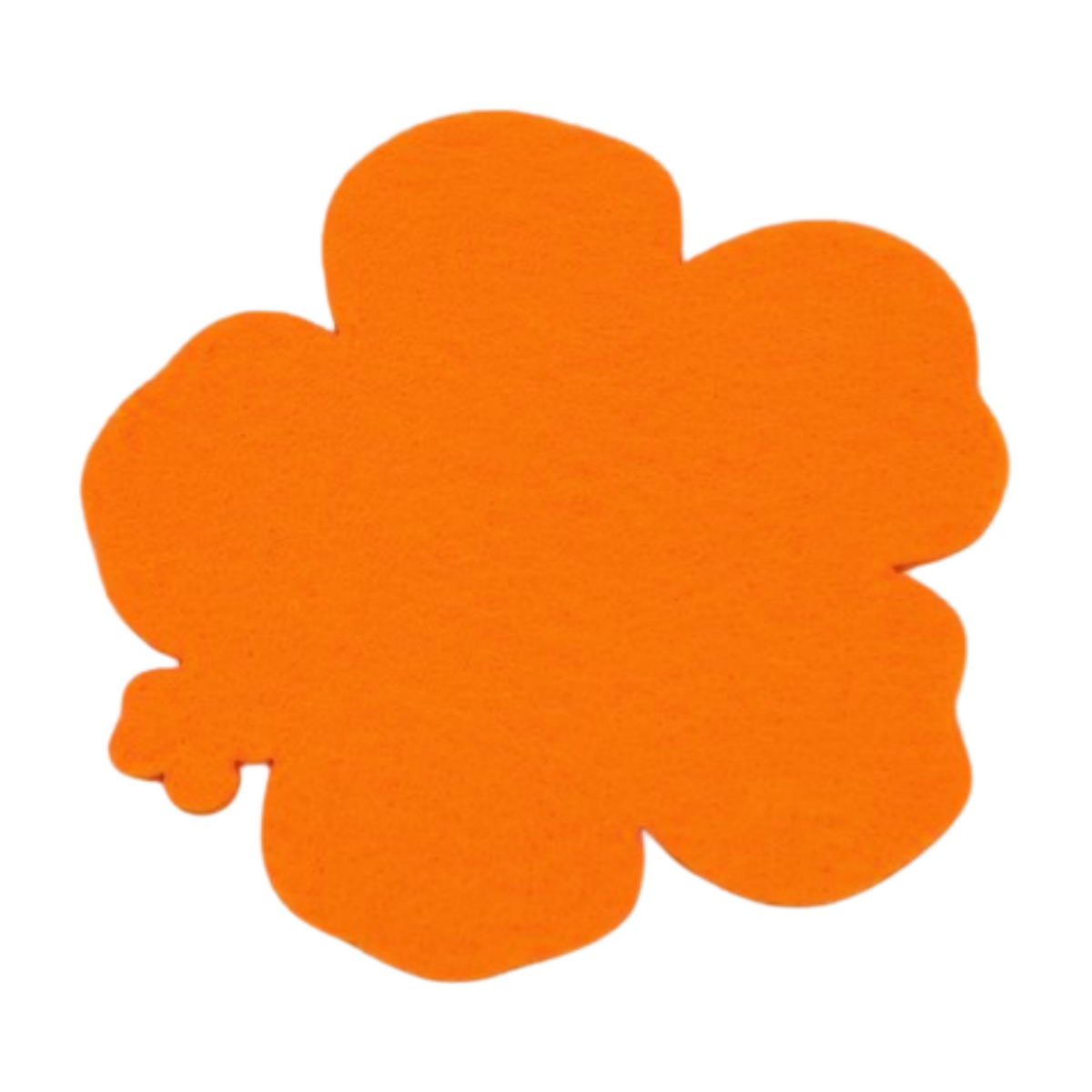Single Hibiscus Coaster - Tangerine