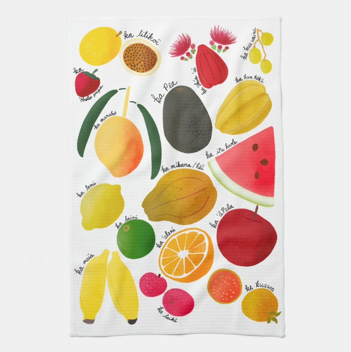 Hua'ai / Fruits Dish Towel - White