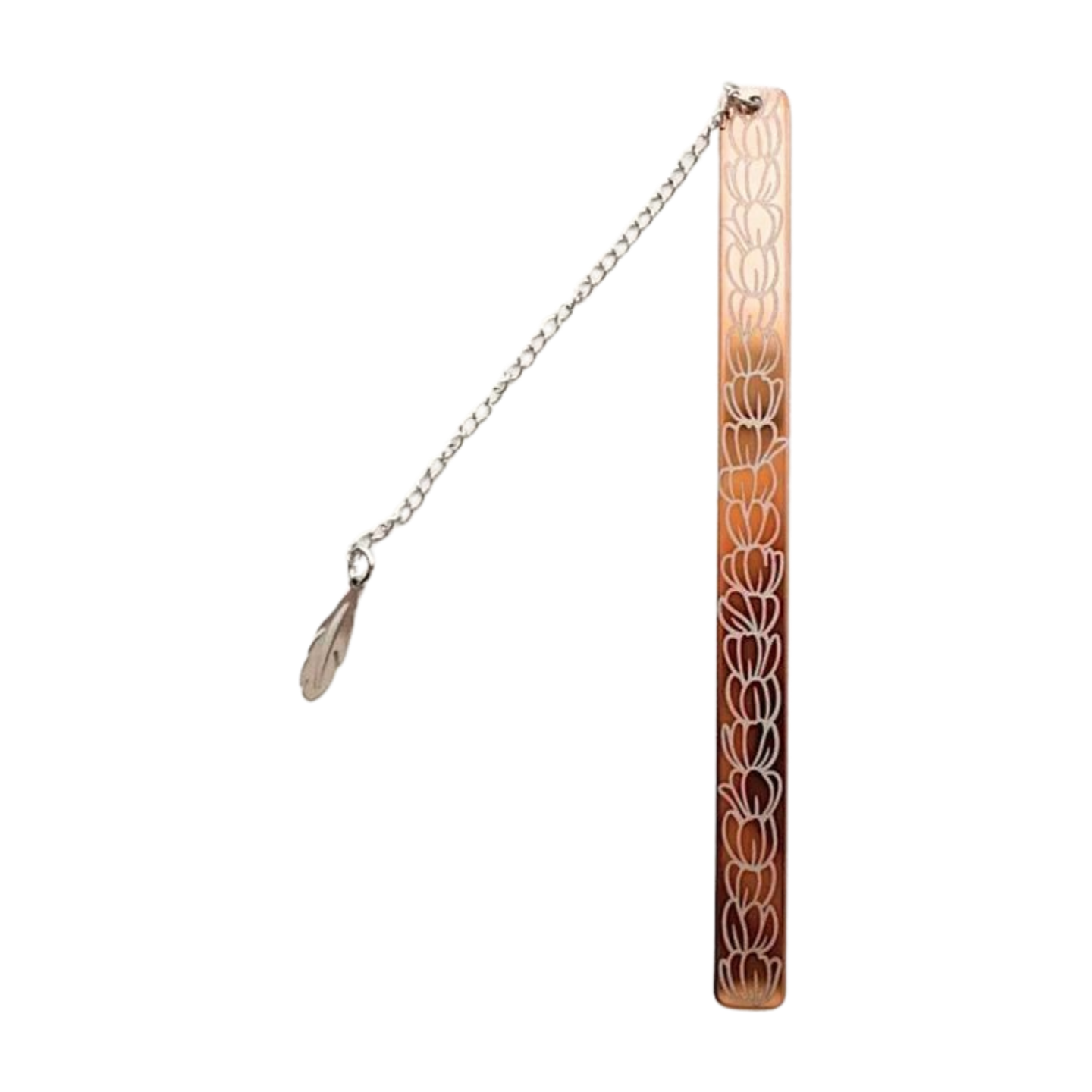 Pop-Up Mākeke - HI Darling Shop - Rose Gold Stainless Steel Bookmark - Pikake - Front View