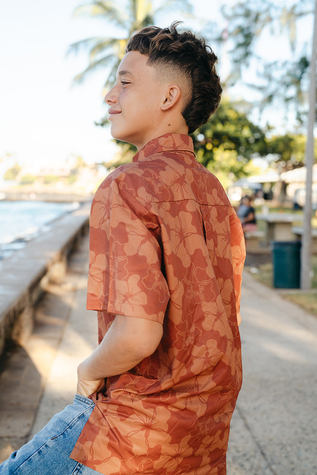 ʻIlima Aloha Shirt - Clay Red