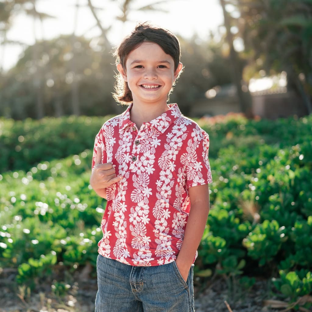 Vintage Aloha Bamboo Polo Shirt