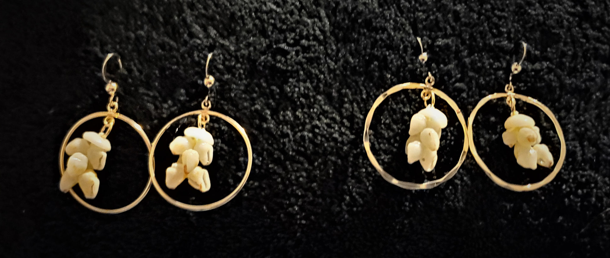 Baby Pikake Earrings with 14KGF Hoop #152