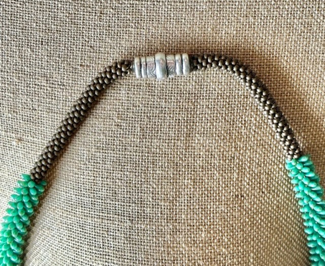 Jade Green Picasso Lilikoi Lei Necklace