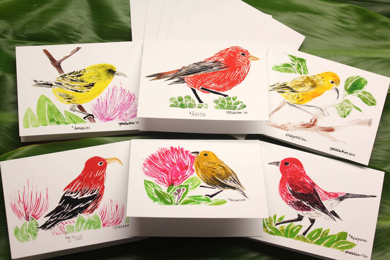 Limahana - Hawaiian Honeycreeper Notecards