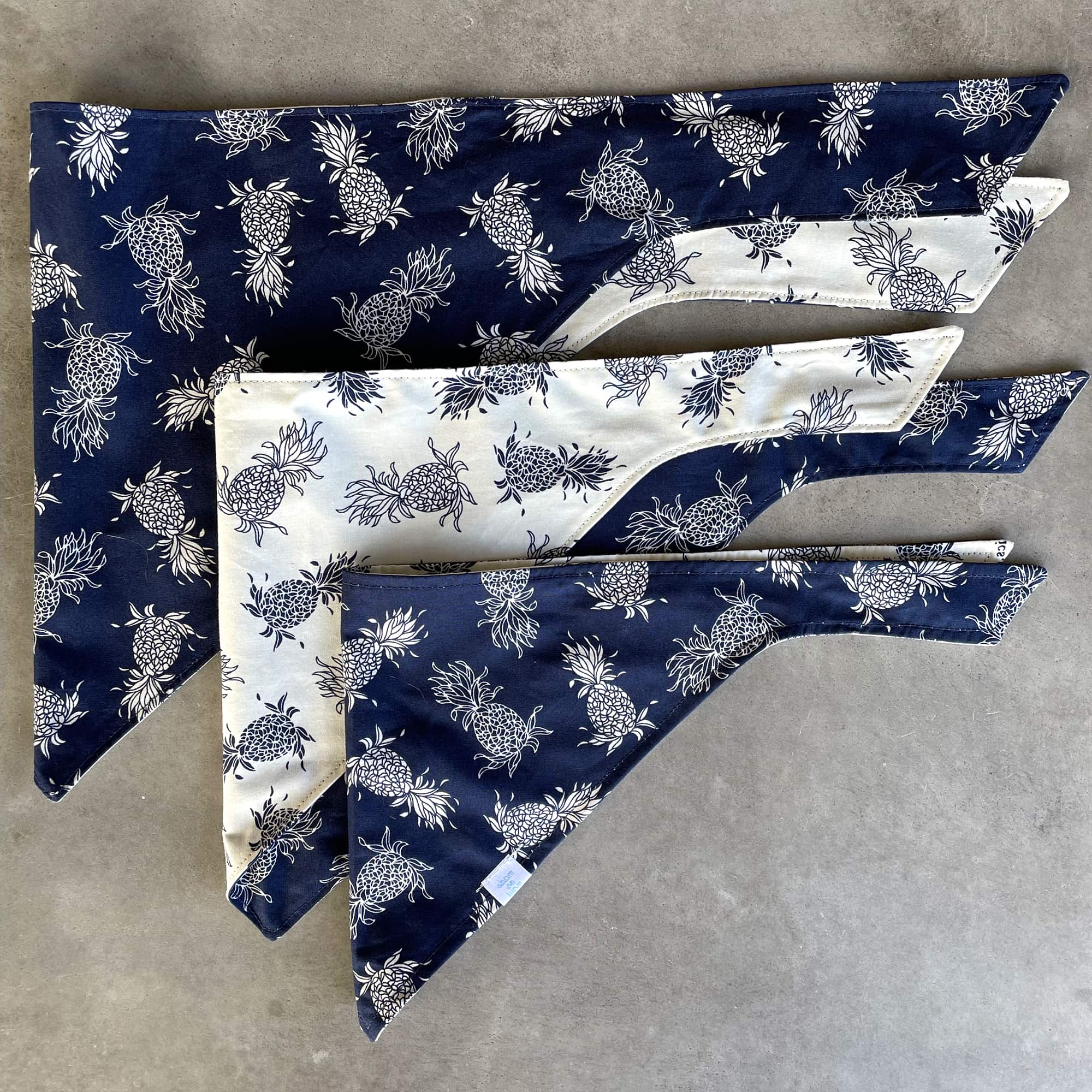 Navy & White Pineapple Bandana