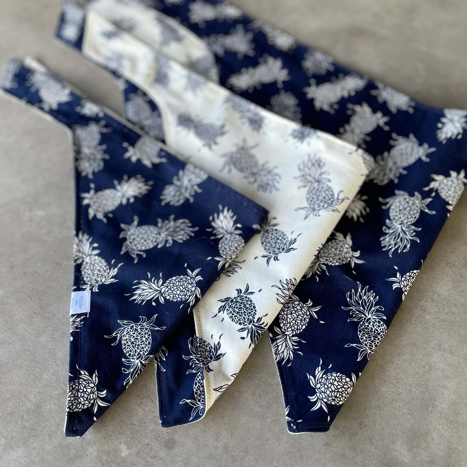 Navy & White Pineapple Bandana